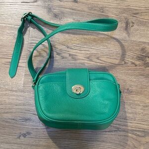 Talbots Green Leather Crossbody Bag